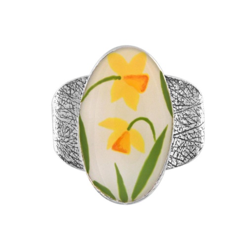 Кольцо TARATATA, Jonquille, разъемное, с узорами и цветной смолой, TT-W24-01402-10Y желтый фото 4