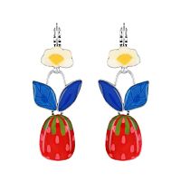 Серьги TARATATA, Délice, с цветной смолой и росписью, TT-E26-04731-10M серебристый