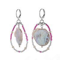 Серьги Lanzerotti, Monroe, с жемчугом и кристаллами, LZ-23.07-266 белый