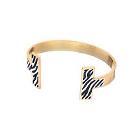 Браслет Francesca Bianchi, кафф, с эмалью, FB25.2-27B золотистый, 7см