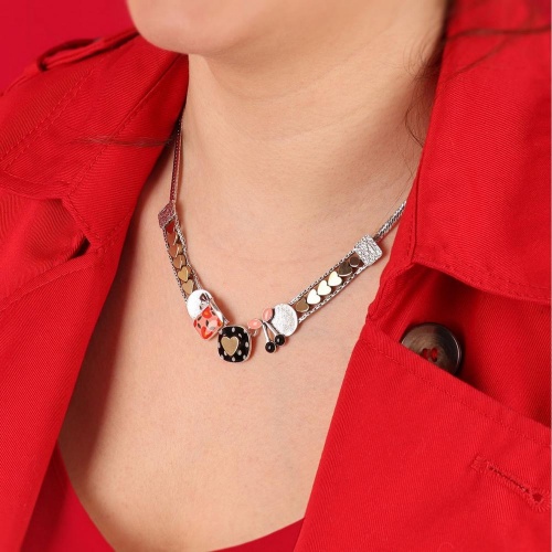 Колье TARATATA, Kiff me, с цветной смолой и стеклянными бусинами, TT-H24-08112-105 розовый фото 5