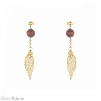 Серьги Ester Bijoux Лист F715C-G BR