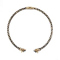 Колье Polina Firenze, гривна, жираф с кристаллами и эмалью, PF26.1-CL4346 золотистый