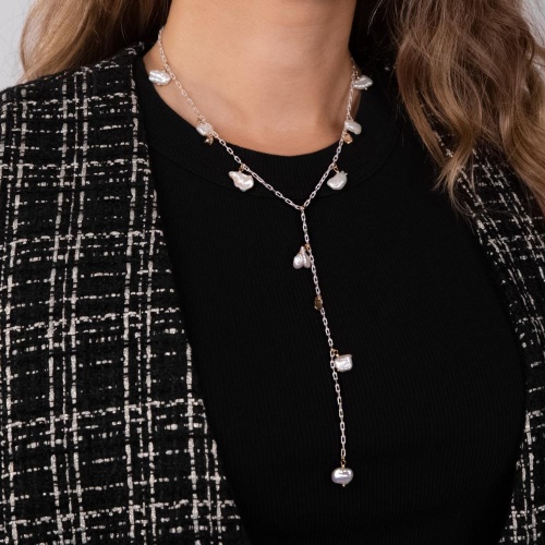 Колье Lanzerotti, Splendore, с жемчугом, LZ-24.08-311 белый фото 3