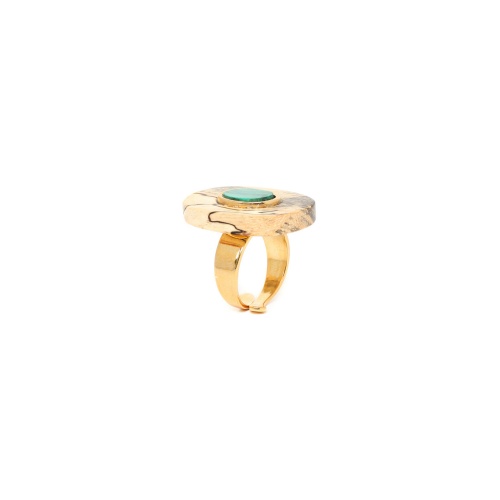 Кольцо Nature Bijoux, Bergame, разъемное,тамариндовое дерево и малахит, NB22.2-19-24510 бежевый фото 4