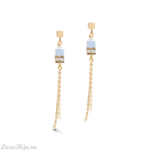 Длинные серьги Gold-Blue 5064/21-0716