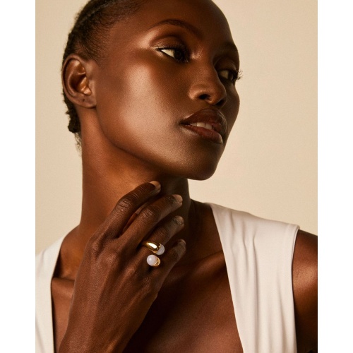 Кольцо VIDDA, Hera, незамкнутое, с халцедоном, VD25.1-02138202 голубой, 18,5 фото 2