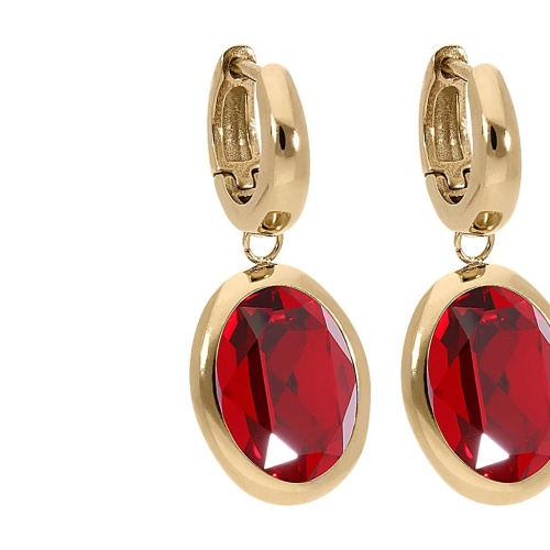 Серьги Qudo Creole TIVOLA small G siam, 310510 R/G фото 11