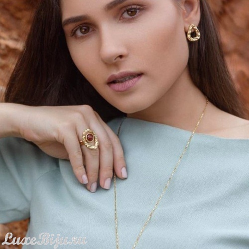 Классические серьги Gold A7197 G фото 3