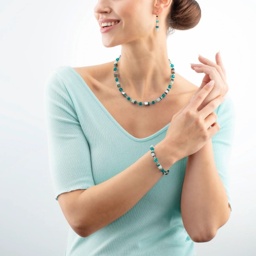 Серьги Coeur de Lion Dark Green-Silver, 4010/20-0548 фото 6