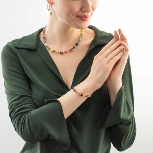 Серьги Coeur de Lion Hoop Multicolour Pastel Gold 30мм, 0147/23-1590 фото 6