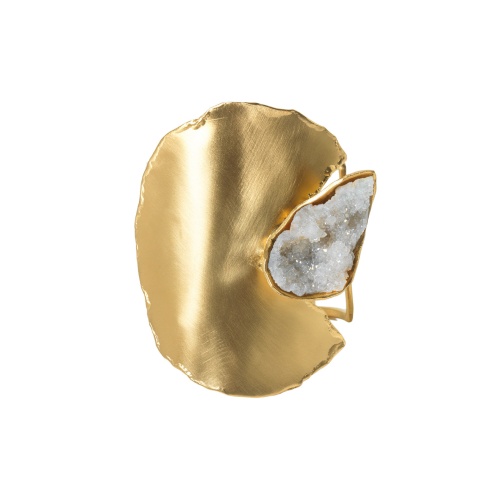 Браслет Katerina Vassou, Ascella, кафф с друзой агата, KV26.1-307541GWHITE белый фото 4