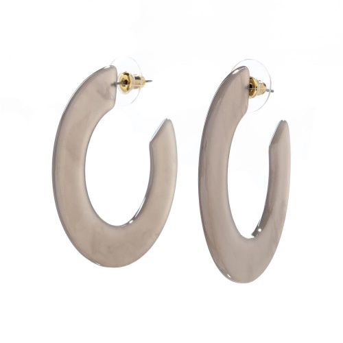 Серьги Moon Paris, Lorian, акриловые полукольца, ML-24.03-029 серый