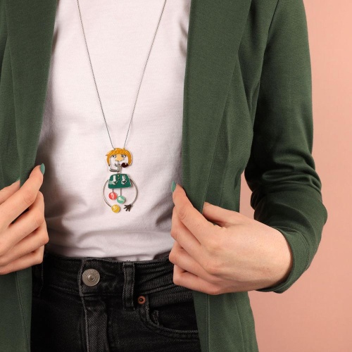 Колье TARATATA, Caca boudin, с цветной смолой, TT-E23-08128-10M серебристый фото 3