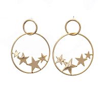 Серьги Moon Paris, Ringo, со звездами, MR-23.12-060 золотистый