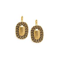 Серьги ORI TAO, Golden gate, овальной формы, с рельефной текстурой, OT23.1-12-30591 золотистый