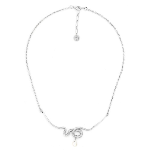 Колье ORI TAO, Venin, со змеей и перламутром, OT24.2-15-31780 серебристый