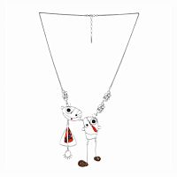 Колье TARATATA, Filipendule, с цветной смолой и росписью, TT-T26-06108-10M серебристый