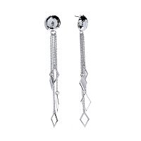 Серьги Moon Paris, Ringo, удлиненные, с подвесками, MR-21.04-024 серебристый