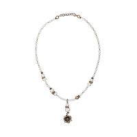 Колье Alcozer&J, с жемчугом и цветком, AL-C38BM25-R белый