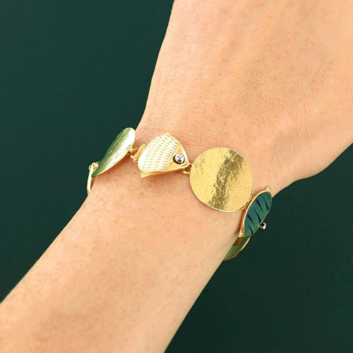 Браслет TARATATA, Sushi, с цветной смолой и стеклянными бусинами, TT-T25-06305-204 синий фото 5