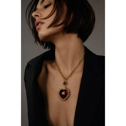 Колье Celeste G, с кристаллом Swarovski в форме сердца, CS26.1-1324 красный фото 3