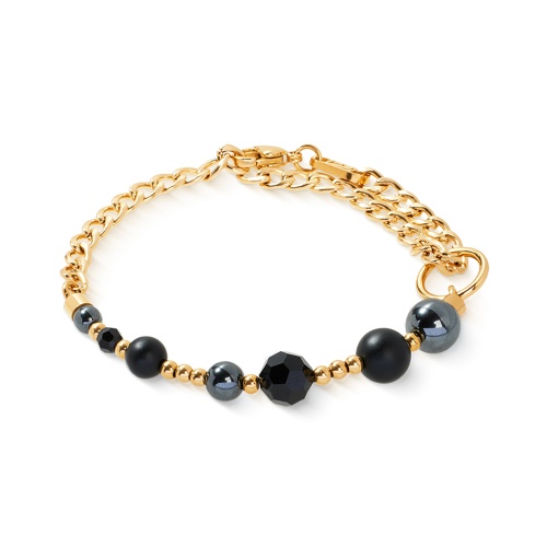 Браслет Coeur de Lion Black-Gold, 4089/30-1316