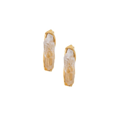 Серьги Katerina Vassou, Stormi, с кварцем, KV26.1-307624GWHITE золотистый фото 2