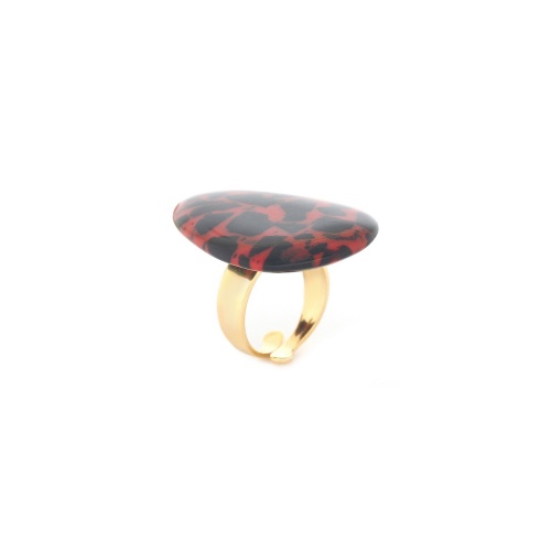 Кольцо Nature Bijoux, Vesuvio, разъемное, с углем в смоле, NB24.2-19-25266 красный фото 2