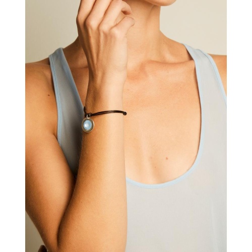 Браслет VIDDA, Sweet, кожаный, с кристаллом Swarovski, VD24.1-01866 серый фото 5