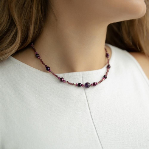 Колье Lanzerotti, Elisir, с жемчугом,аметистом, рубином и гранатом, LZ-25.10-287 розовый фото 3