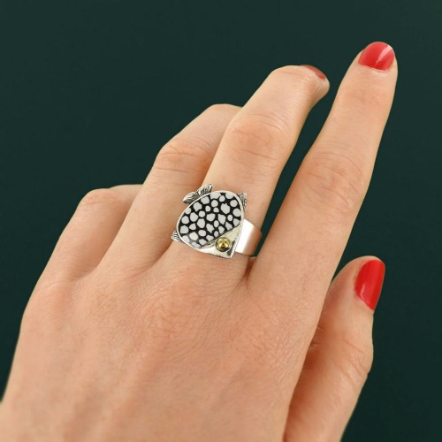 Кольцо TARATATA, Sushi, разъемное, со смолой и бусинами, TT-T25-06407-104 синий фото 7