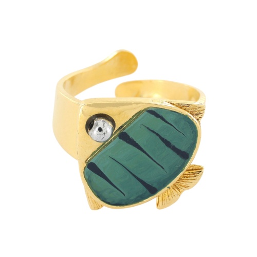 Кольцо TARATATA, Sushi, разъемное, со смолой и бусинами, TT-T25-06408-204 синий фото 2