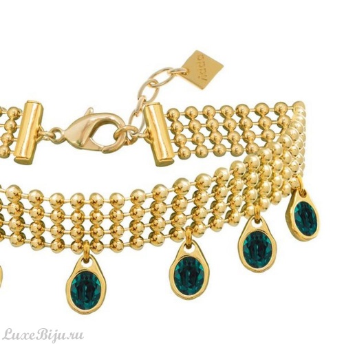 Колье VIDDA, Lady, с австрийскими кристаллами, VD22-01471 зеленый, 45см фото 2