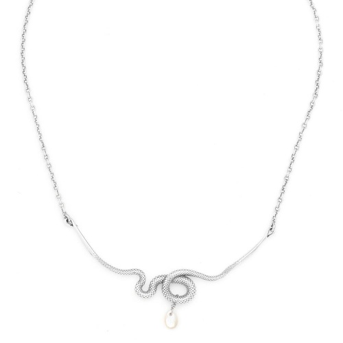 Колье ORI TAO, Venin, со змеей и перламутром, OT24.2-15-31780 серебристый фото 4