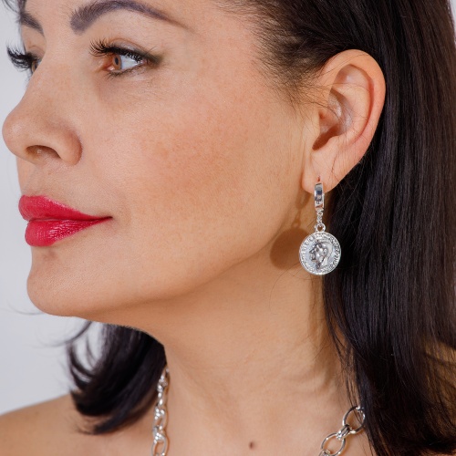 Серьги Fiore Luna With a coin, AL4545 S фото 4