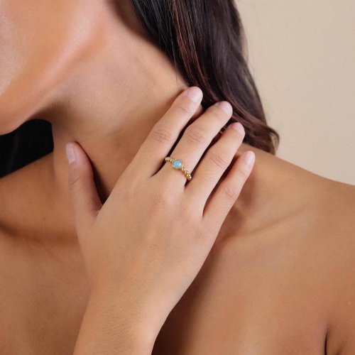 Кольцо Franck Herval, Baya, разъемное, с кристаллом Swarovski, FH24.2-19-63490 бирюзовый фото 7
