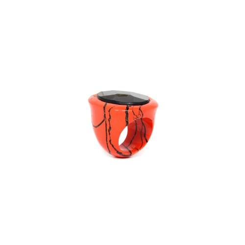 Кольцо Nature Bijoux, Halmahera, с турмалином и говлитом, NB22.2-19-24540 оранжевый, 18 фото 4
