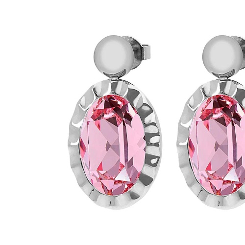 Серьги Qudo TIVOLA UNICA big (S/P) Light rose 2,65cm, 332030 фото 5