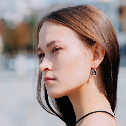 Серьги Fiore Luna Black Diamond, A1902.M3 BW/S фото 3