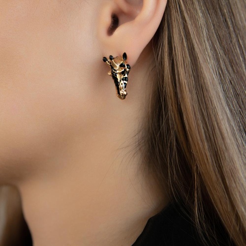 Серьги Polina Firenze, жираф с эмалью, PF26.1-OR4296 золотистый фото 2