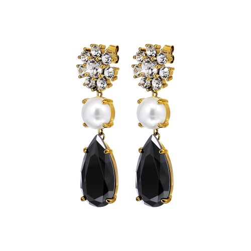 Серьги Dyrberg Kern MISIA SG BLACK / CRYSTAL, 470094
