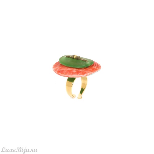 Кольцо Nature Bijoux, Cap Ferret, разъемное, стекло, морской гребешок, NB23.1-19-24640 коралловый
