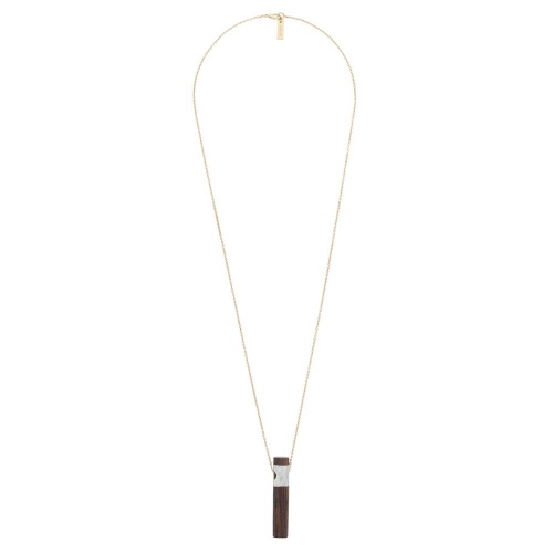 Колье Nature Bijoux, Okawa, с деревом роблес и перламутром, NB26.1-15-43762 коричневый