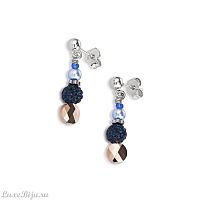 Серьги Coeur de Lion Dark Blue 4867/21-0721