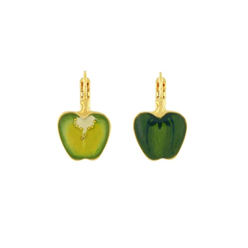 Серьги TARATATA, Paprika, асимметричные, смола, микрошарики, TT-H25-12796-207 зеленый