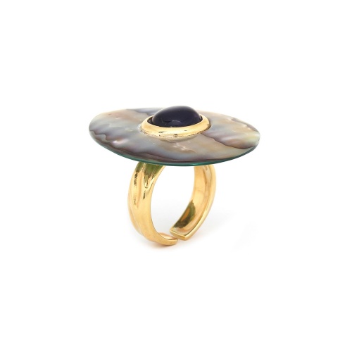 Кольцо Nature Bijoux, Giverny, разъемное, с гелиотисом и аметистом, NB24.2-19-25260 сиреневый фото 2