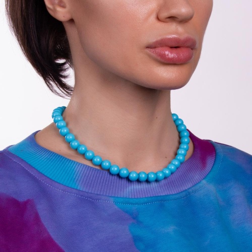 Колье Moon Paris, Valentine, с акриловыми бусинами, MVL-22.12-002 голубой фото 2