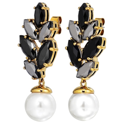 Серьги Dyrberg Kern BALETE SG BLACK_WHITE PEARL, 470026 фото 3