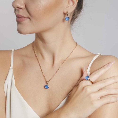 Кольцо Qudo Firenze ocean 18.5 мм 612126 BL/RG фото 4